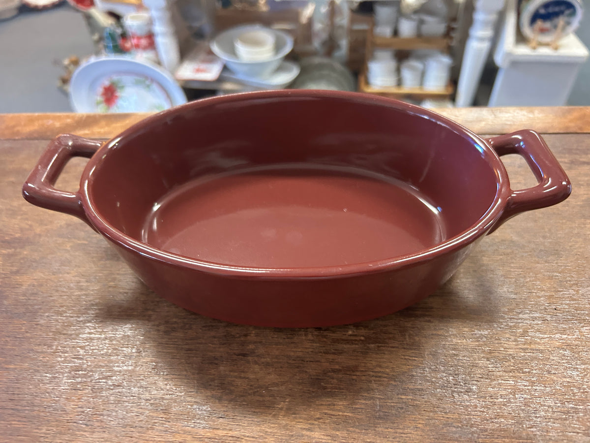 Food Network Brown Oval Baker, 10 1/4"