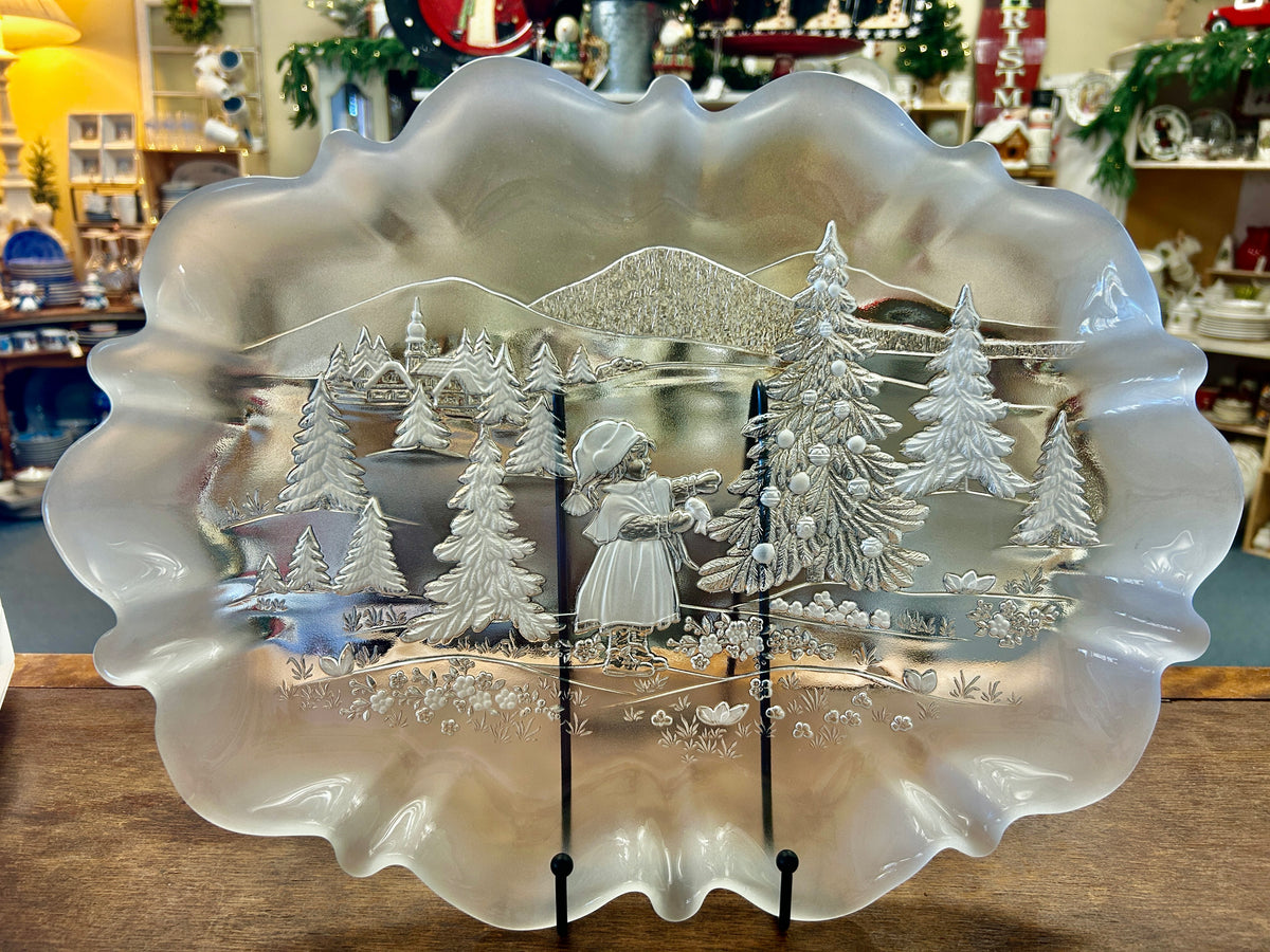 Mikasa Christmas Story Clear Platter, 17 1/2"