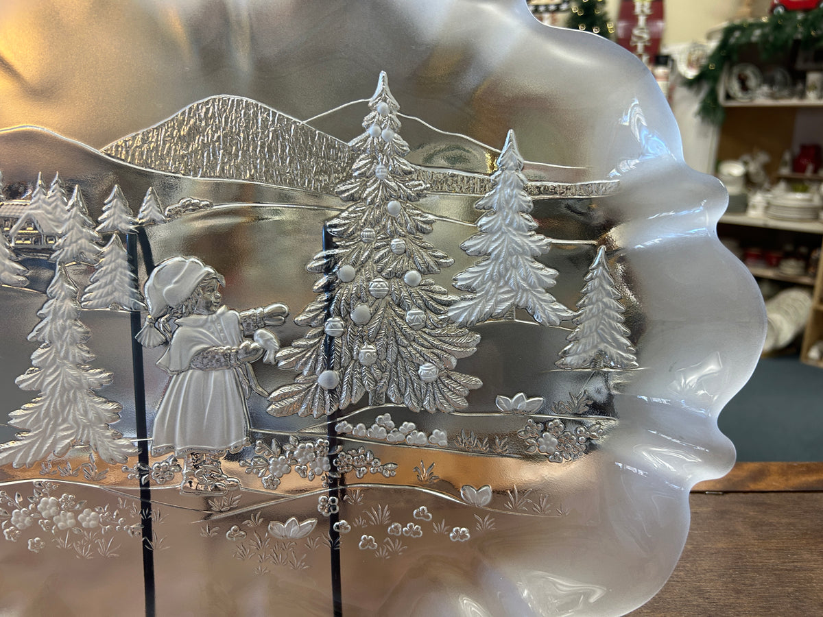 Mikasa Christmas Story Clear Platter, 17 1/2"