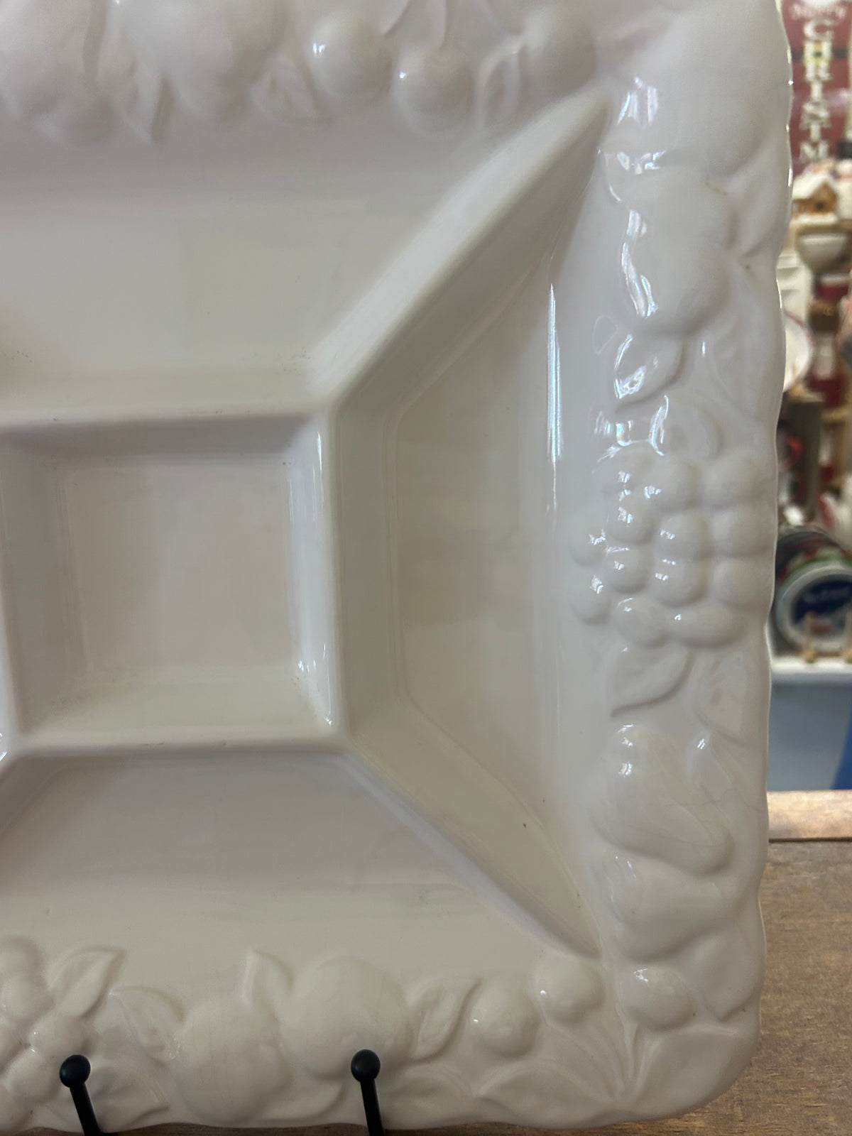 Ceramica White 5 Section Platter Portugal, 12 1/2"
