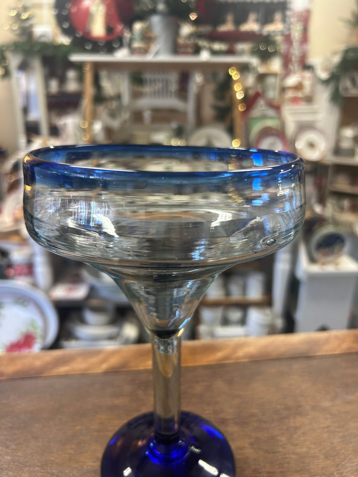 Blue Pier 1 Cobalt Handblown Margarita, 8"