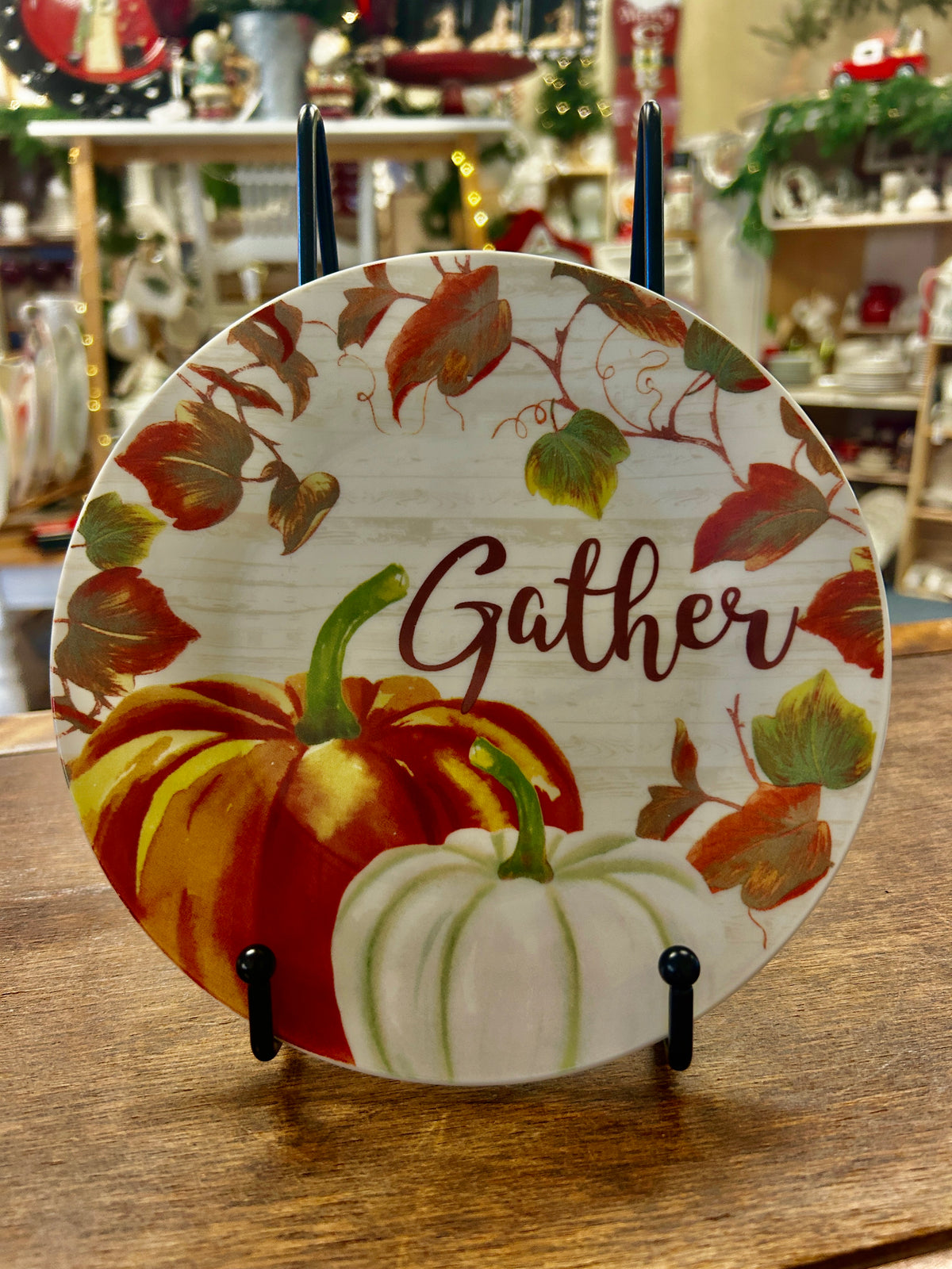 Multicolor Royal Norfolk Gather Leaf Plate, 7 1/2"