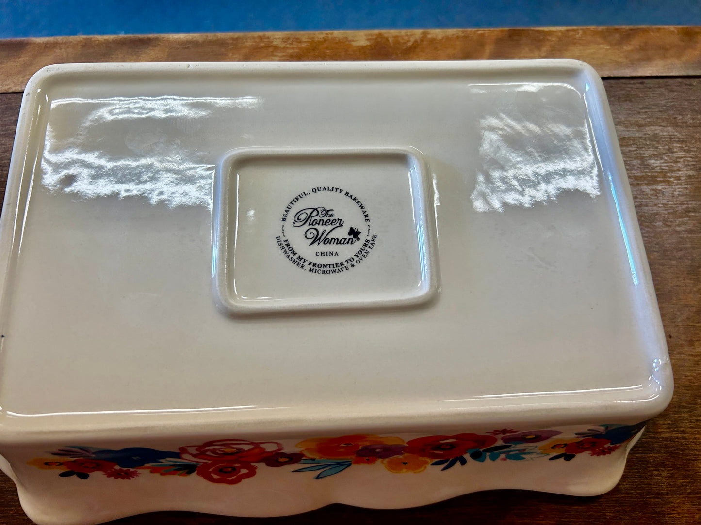 Multicolor Pioneer Woman Floral Scalloped Baker, 11"