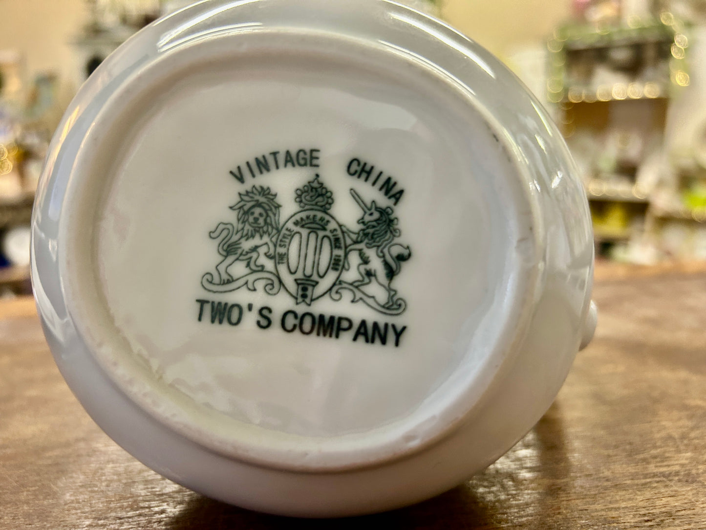 Two's Company White Pitcher, 6"