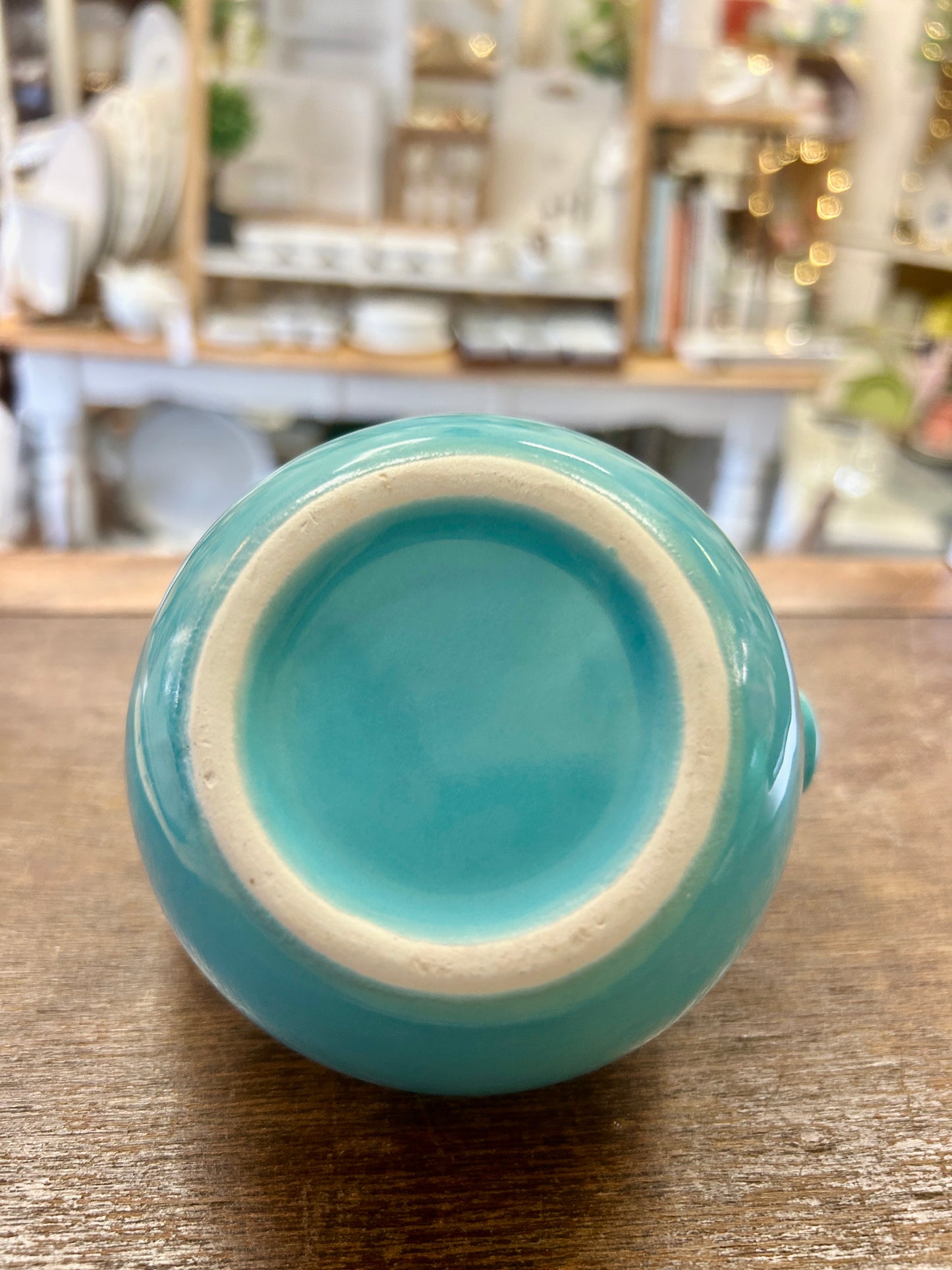 Blue Fiestaware Vintage Ball Creamer, 3 1/2"