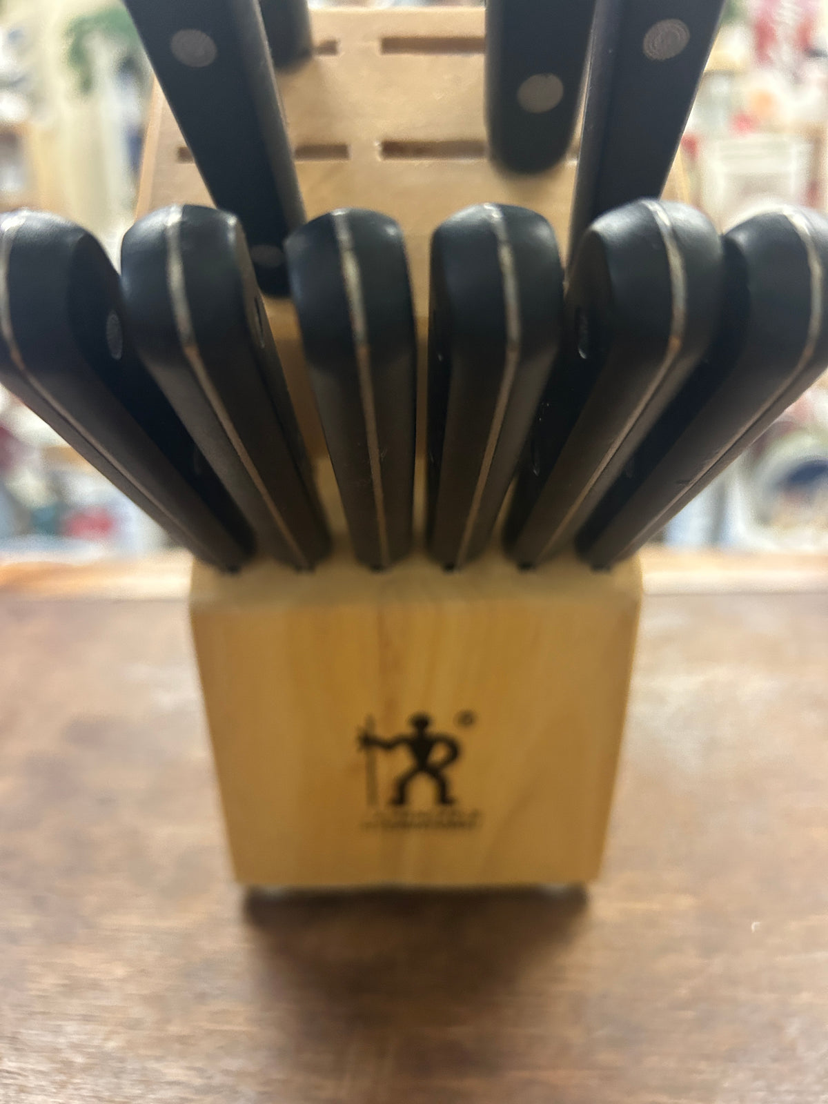 Black J.A. Henckels 12 Pcs Knives & Block, 8"