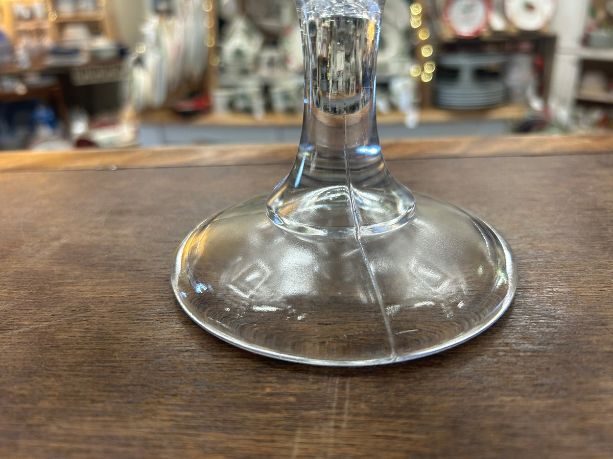 Clear Glass Cake Stand, 10"