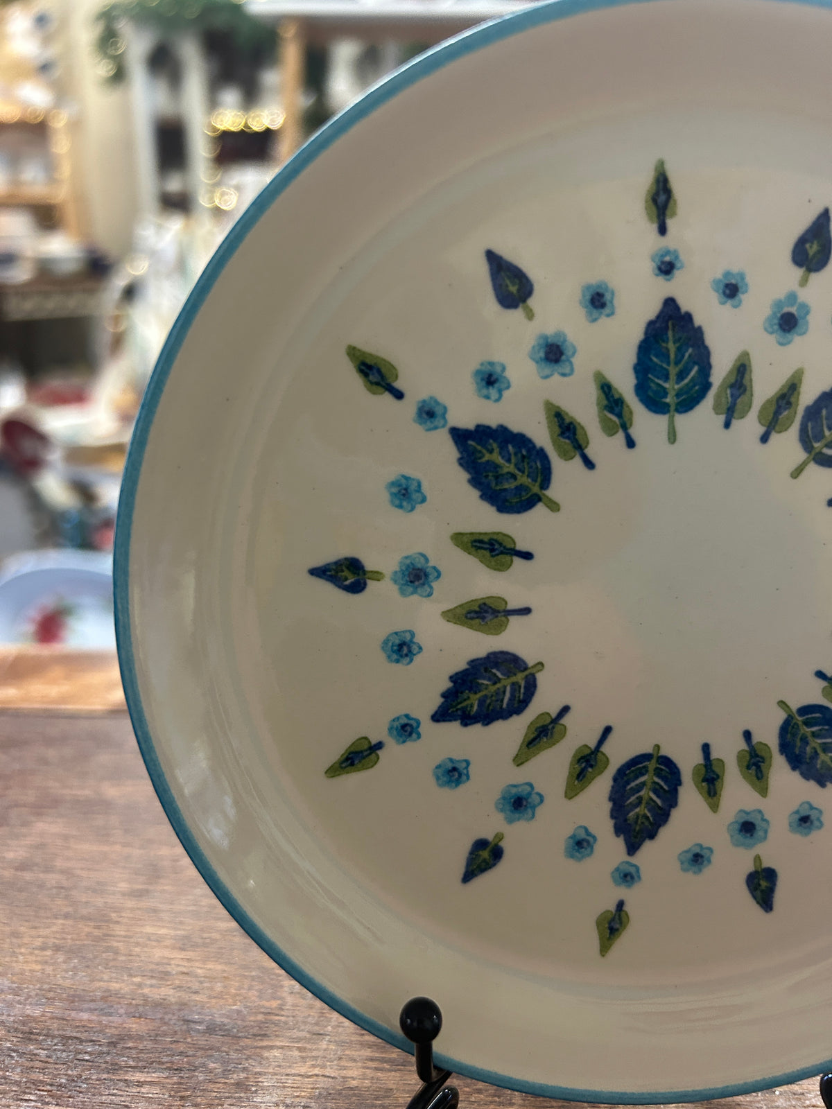 Blue & White Marcrest Swiss Alpine Chalet Plate, 6 1/4"
