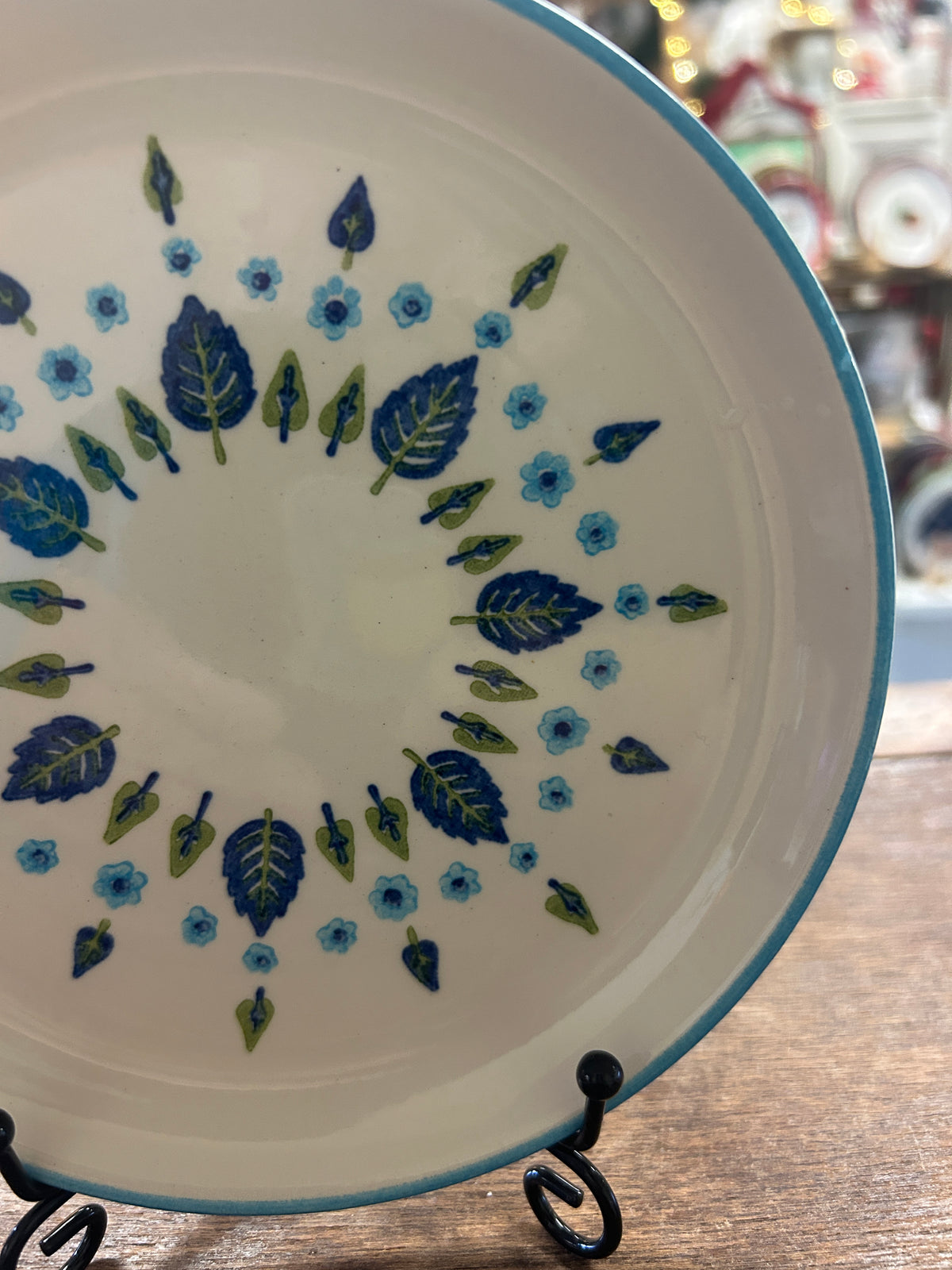 Blue & White Marcrest Swiss Alpine Chalet Plate, 6 1/4"