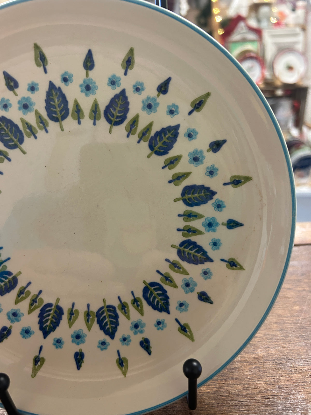 Blue & White Marcrest Swiss Alpine Chalet Plate, 7 1/2"