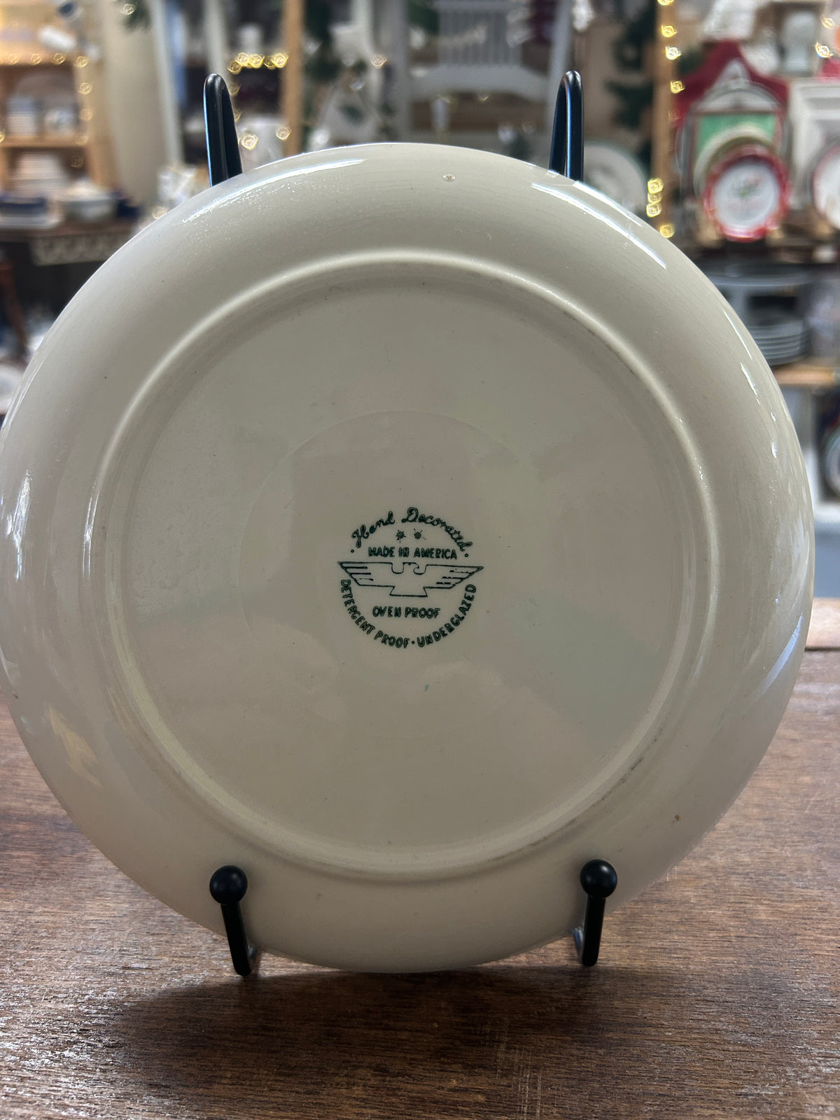 Blue & White Marcrest Swiss Alpine Chalet Plate, 7 1/2"