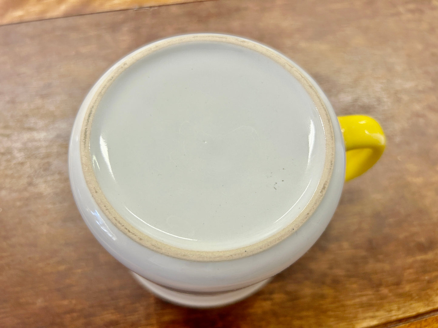Yellow & White Squeeze the Day Mug, 5 1/2"