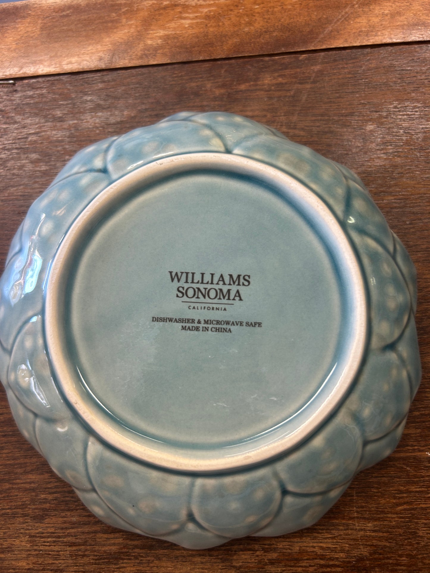 Blue Williams Sonoma Blue Succulent Plate, 6"