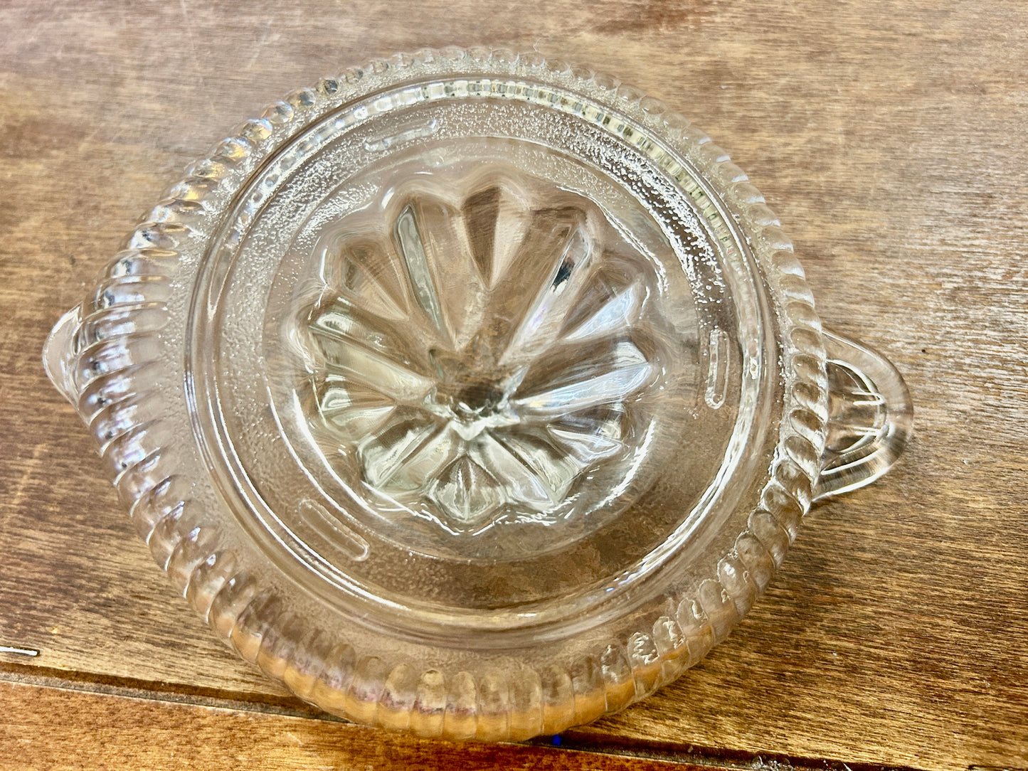 Clear Vintage Glass Juicer, 8"