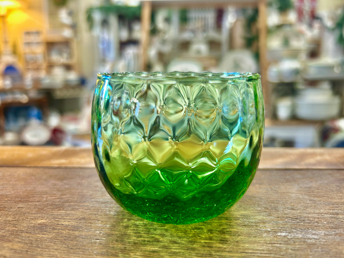 Anchor Hocking Green Roly Poly Glass, 2 1/4"