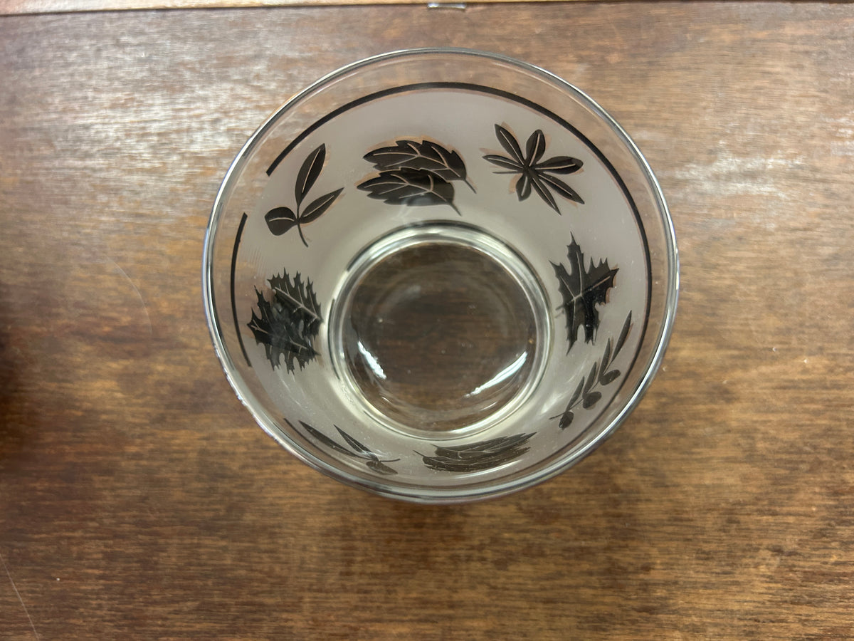 Libbey Silver Leaf Glass, 3 1/4"