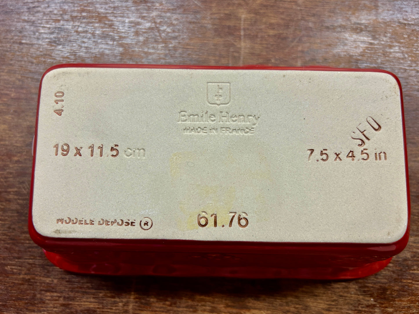 Red Emile Henry NEW Mini Loaf France, 7 1/2"