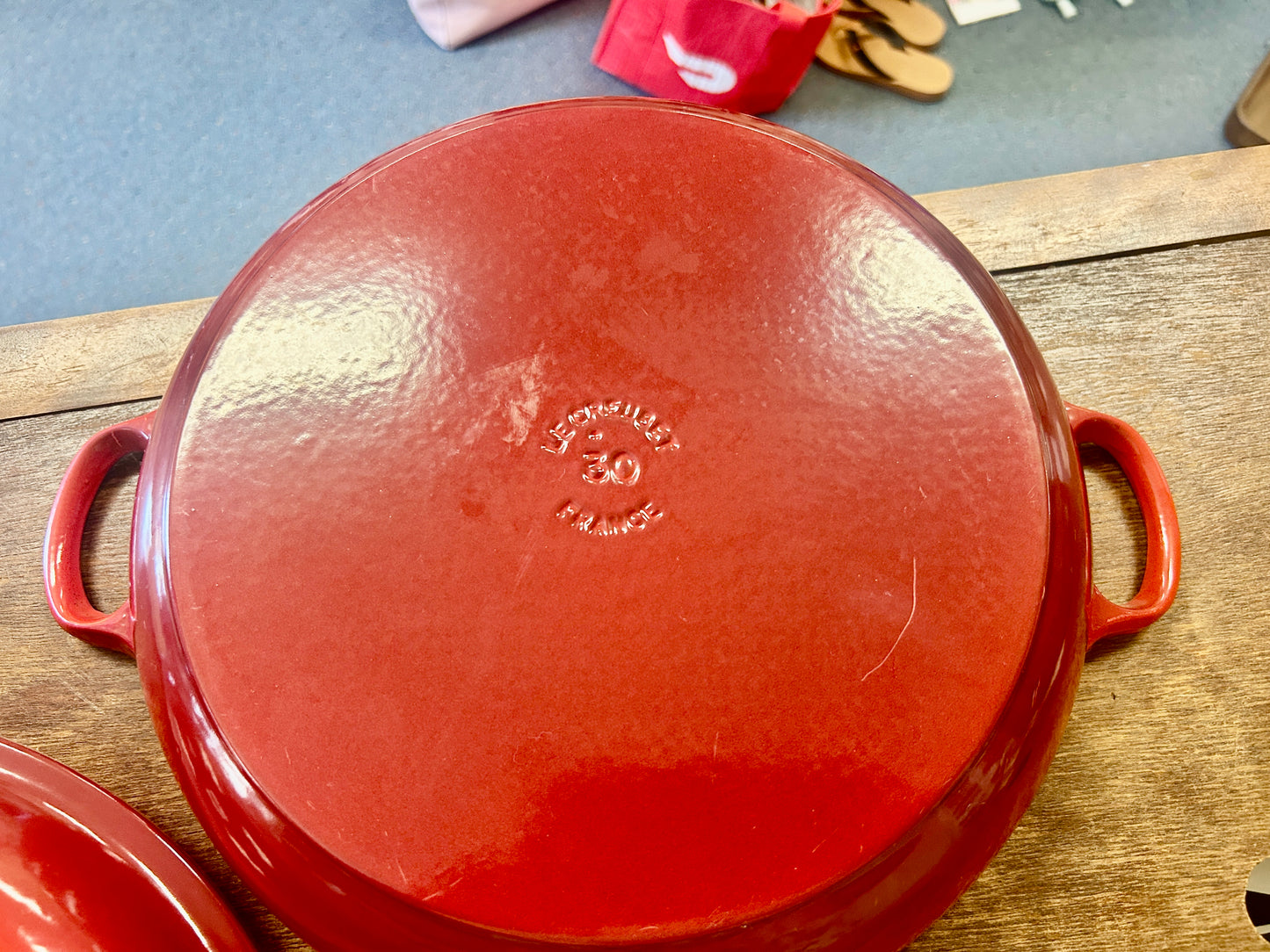 Red Le Creuset 3.5 QT Signature Braiser France, 3.5 QT