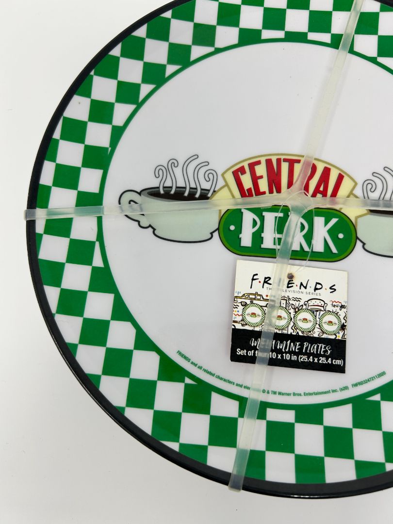 Green Friends Central Perk Melamine Plates NEW, 10"