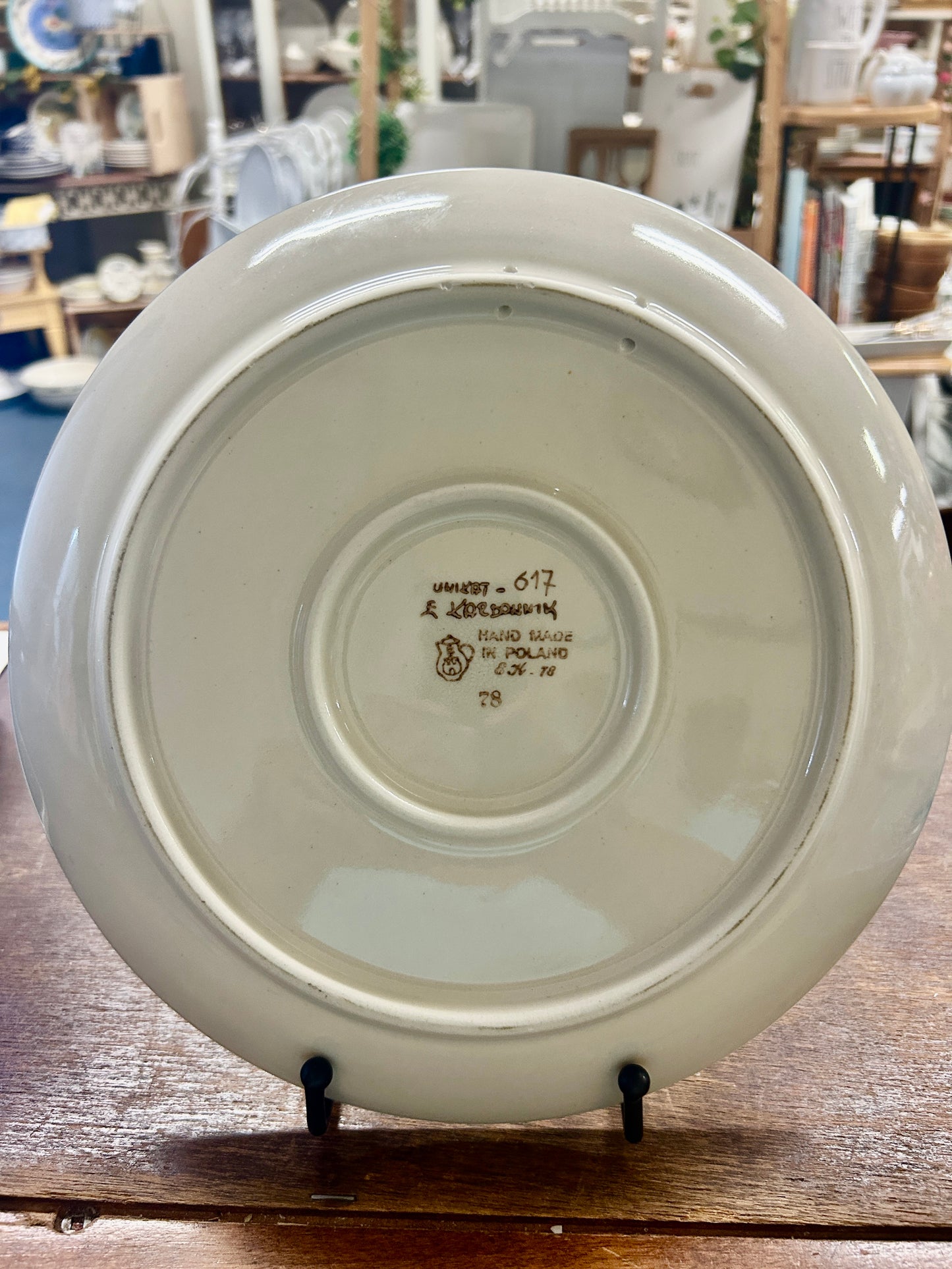 Blue & Green UNIKAT Polish Pottery Dinner Plate, 10 1/2"
