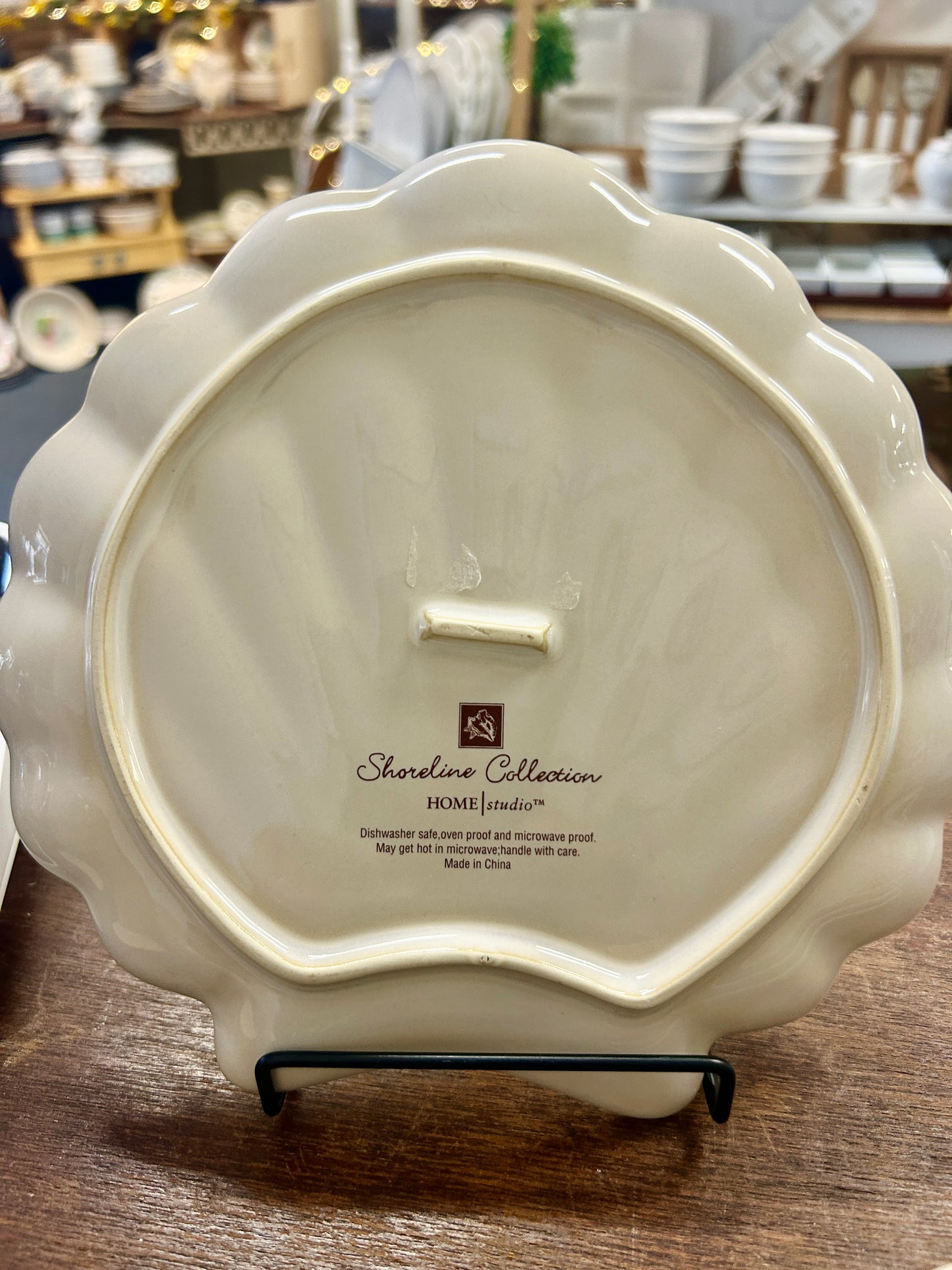 Blue & White Home Studio Shoreline Plate, 8 1/4"