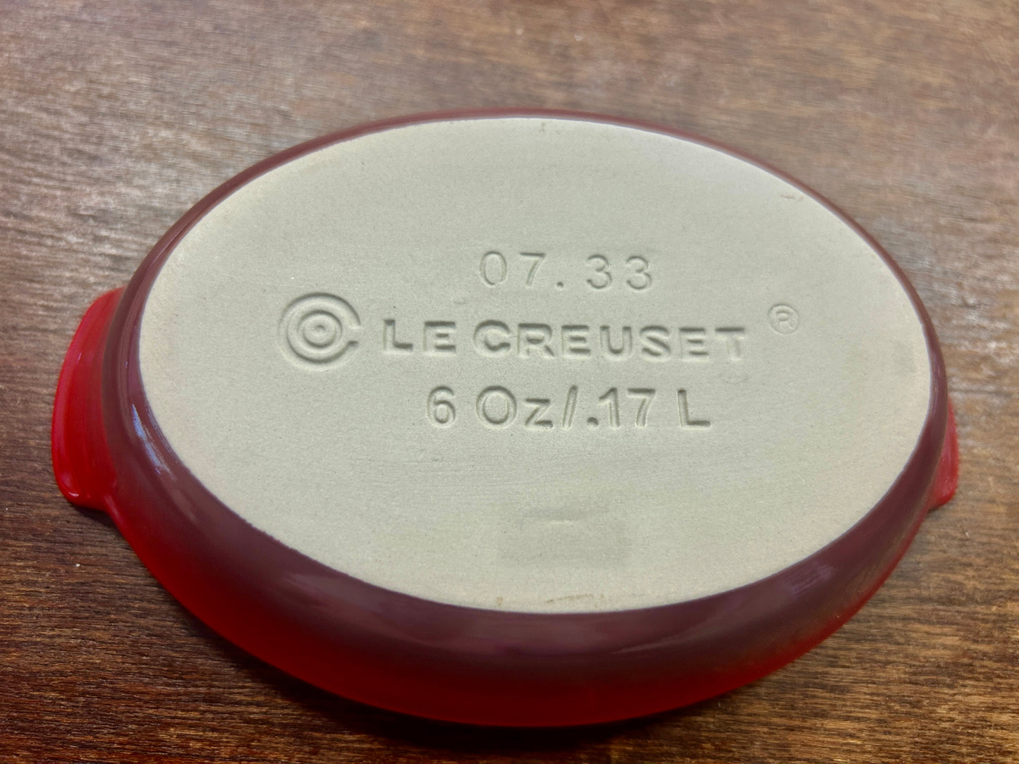 Le Creuset Red Oval Baker 6 oz., 6 ounces