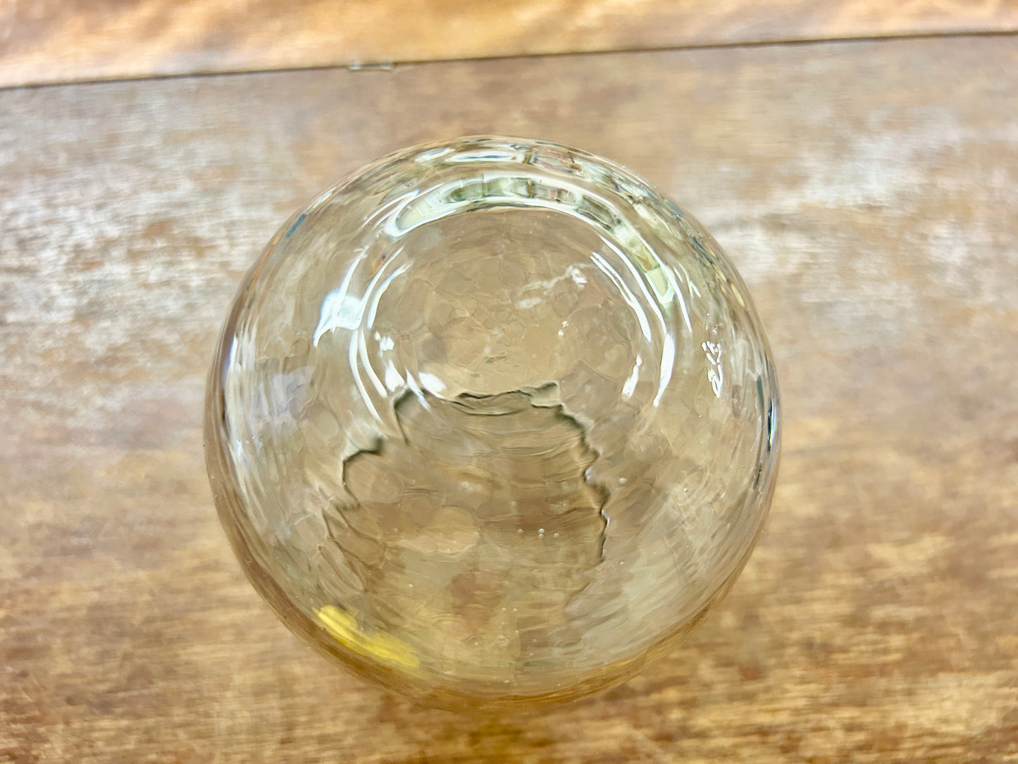 Clear Hammered Stemless Glass, 4 1/4"