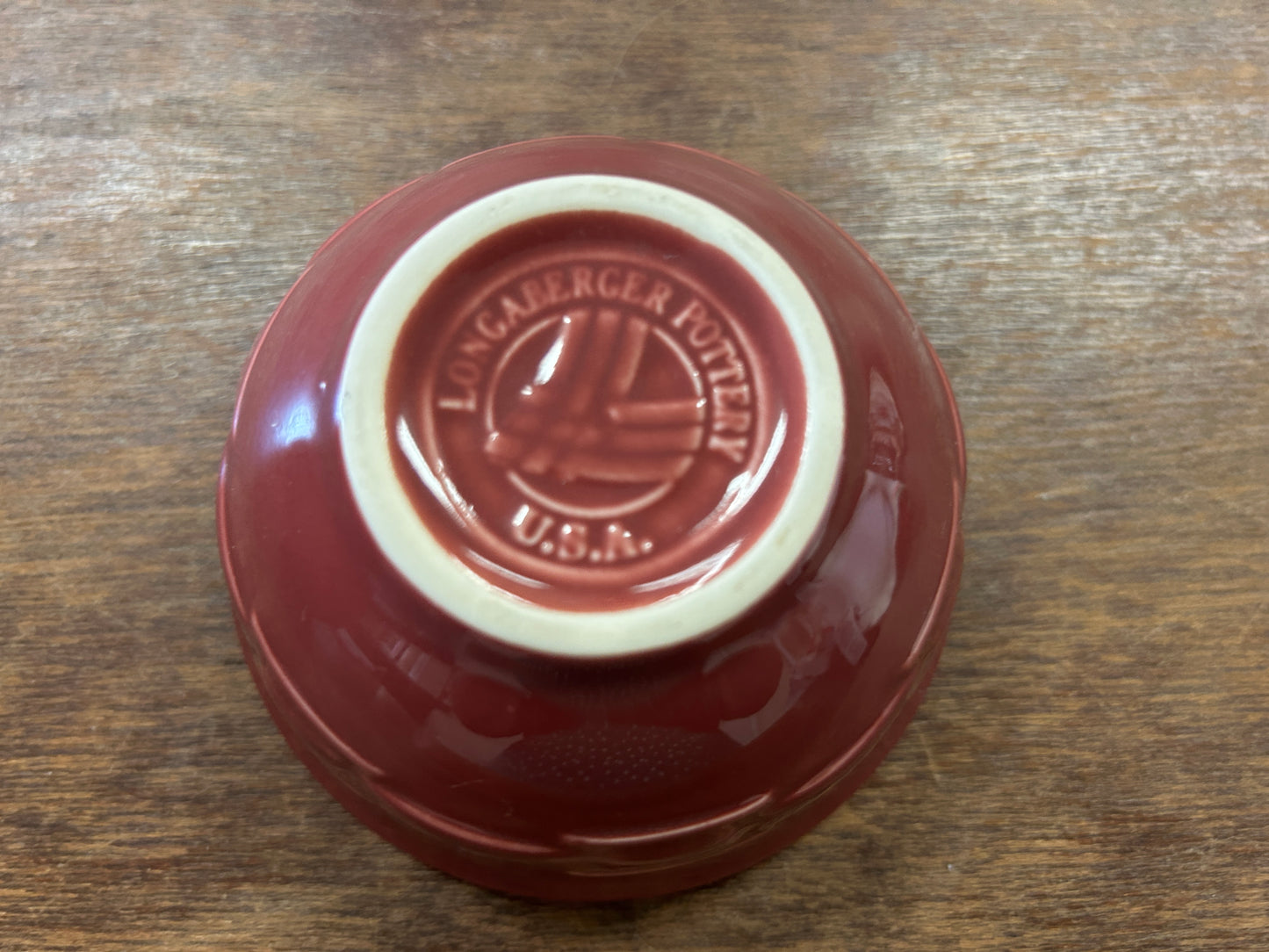 Longaberger Cranberry Bowl, 4 1/4"