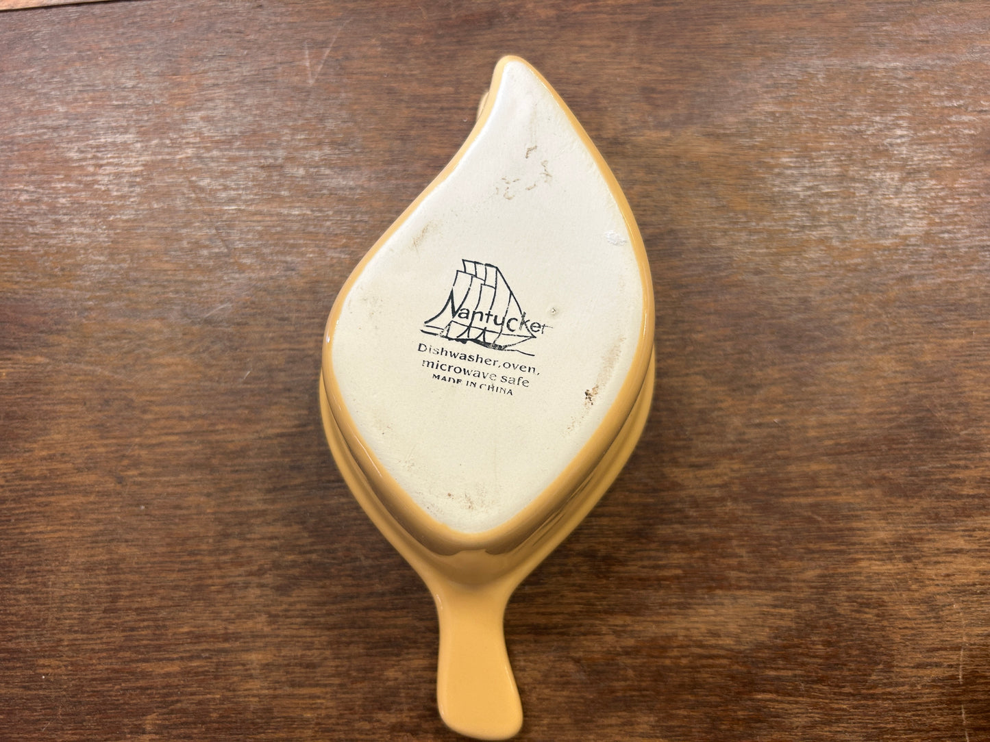 Gold Nantucket Leaf Bowl, 6 3/4"
