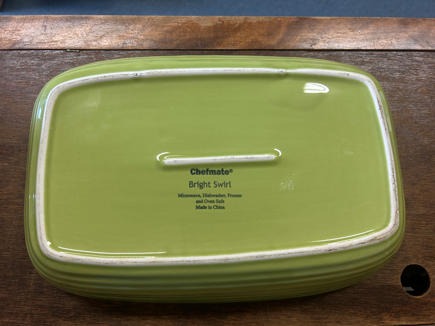 Chefmate Green Rectangle Baker, 12"