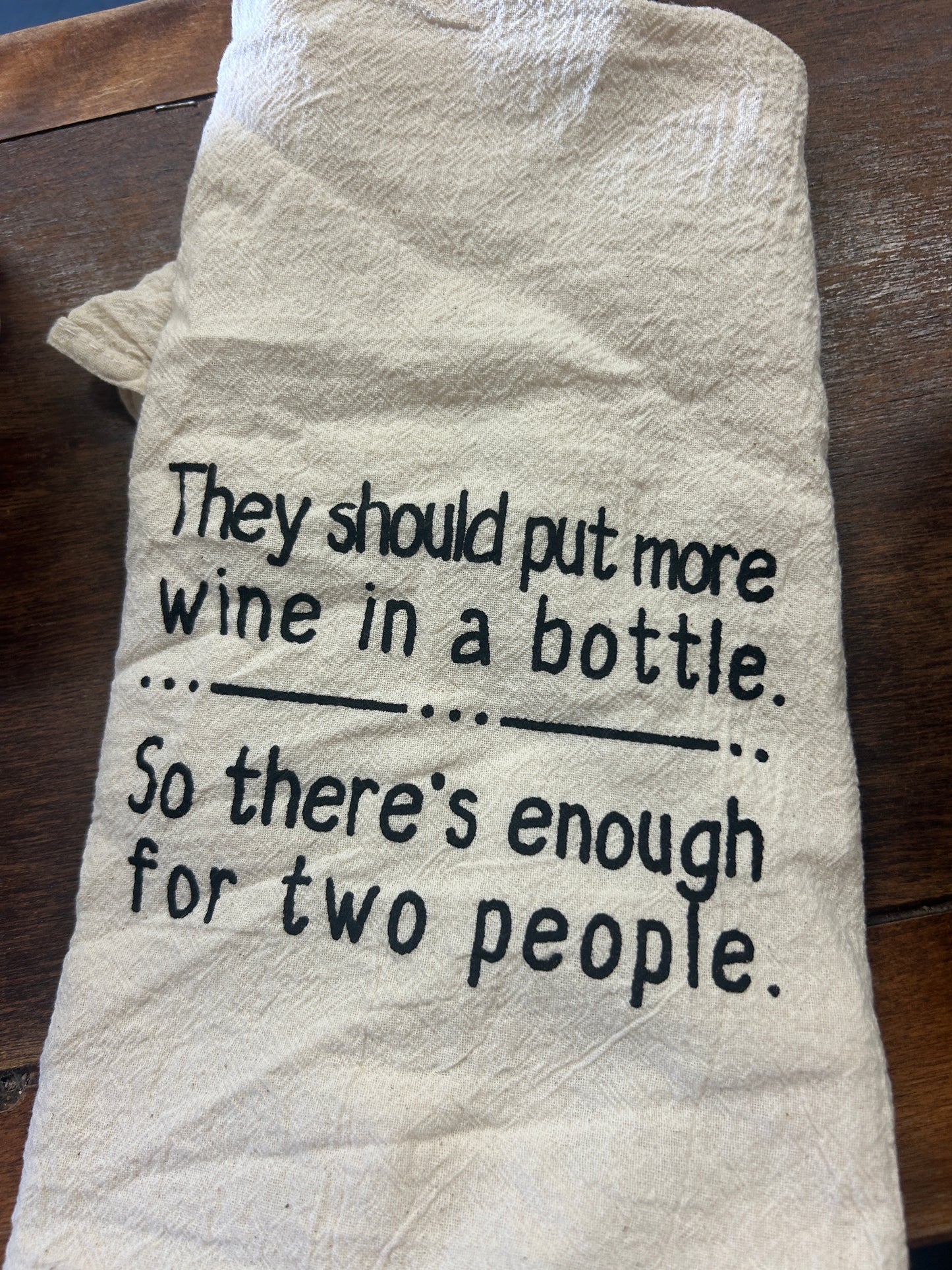 Beige Wine Dish Towel