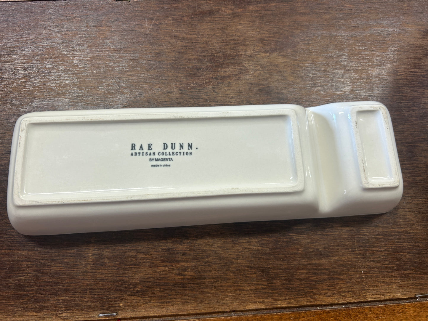 White Rae Dunn KEEP Rectangle Bowl, 11"