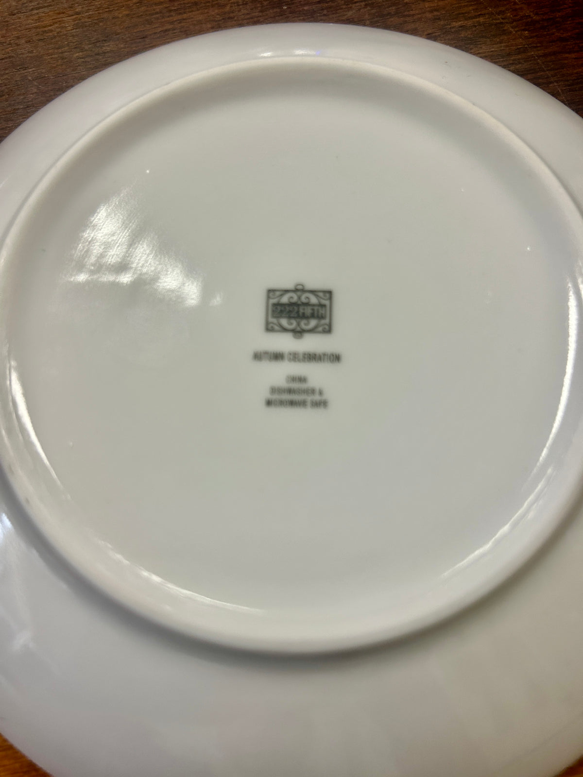 Multicolor 222 Fifth Autumn Celebration Plate, 6 1/4"