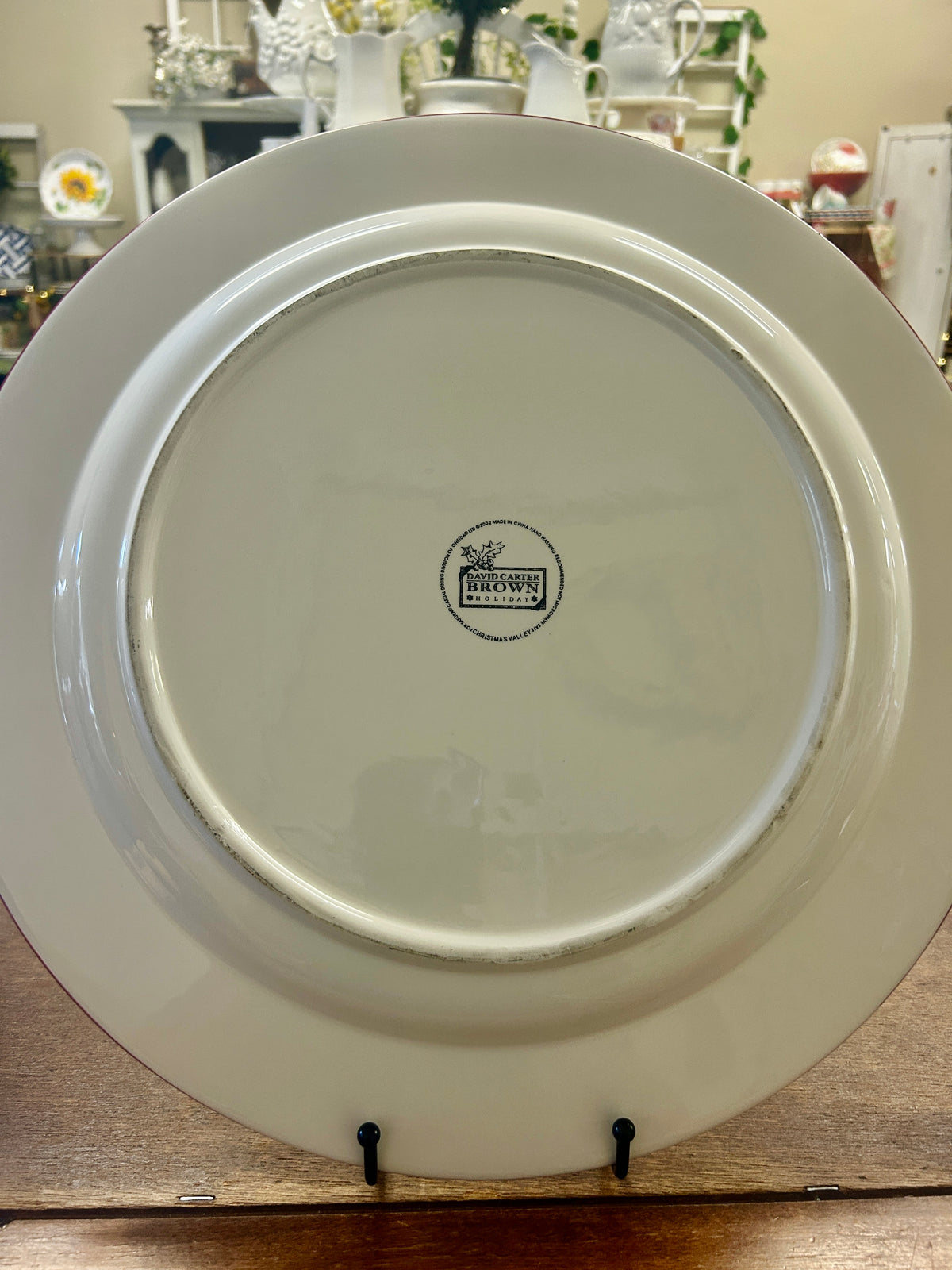 Multicolor David Carter Brown Christmas Valley Platter, 16 1/2"