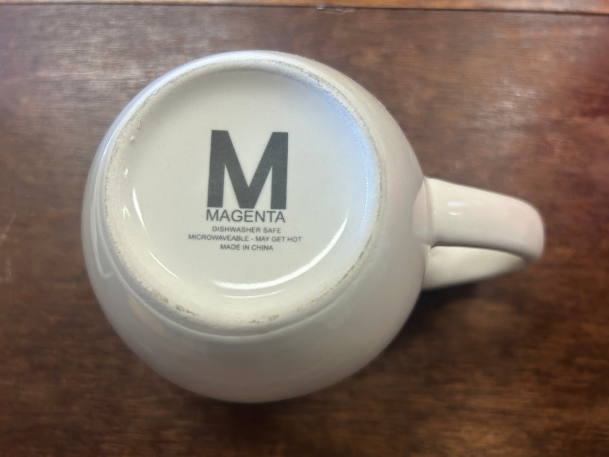 White Magenta Crab Discover Mug, 4 1/2"