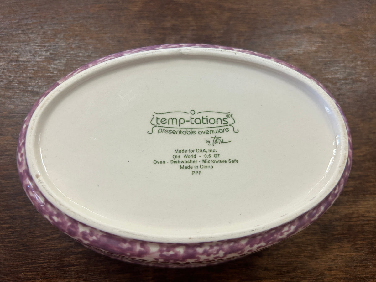 Purple Temptations Old World Oval .6 QT, 7"