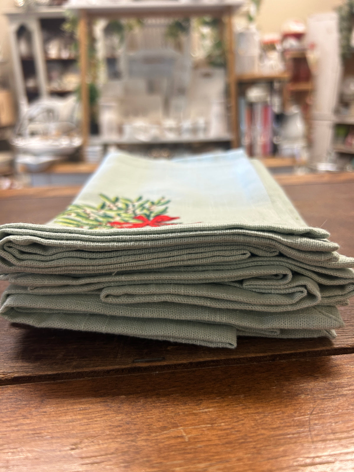 Red Green White At Home Christmas Napkins 4