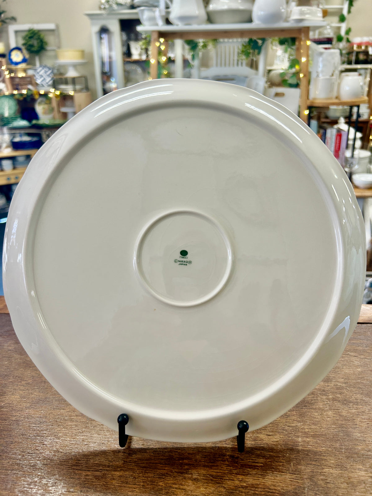 Red Green White Nikko Happy Holiday Platter Japan, 11"