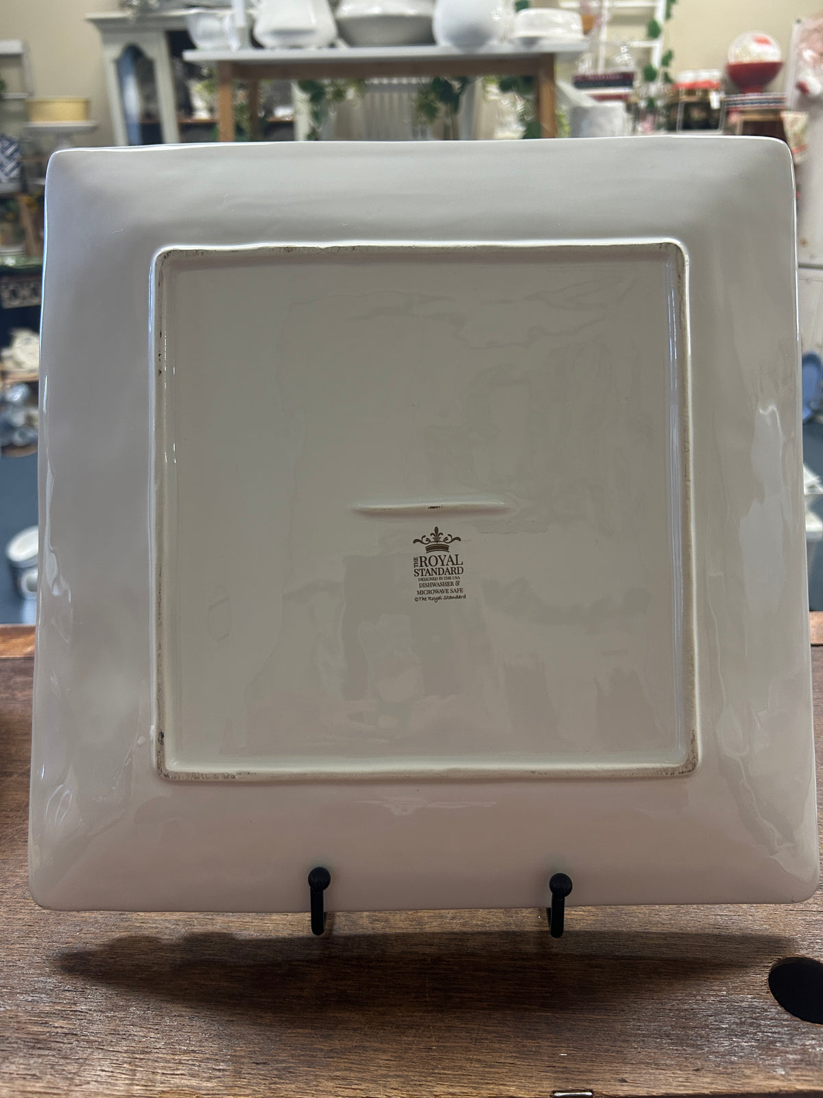 White Royal Standard Royal Nutcracker Square Platter, 11 1/2"