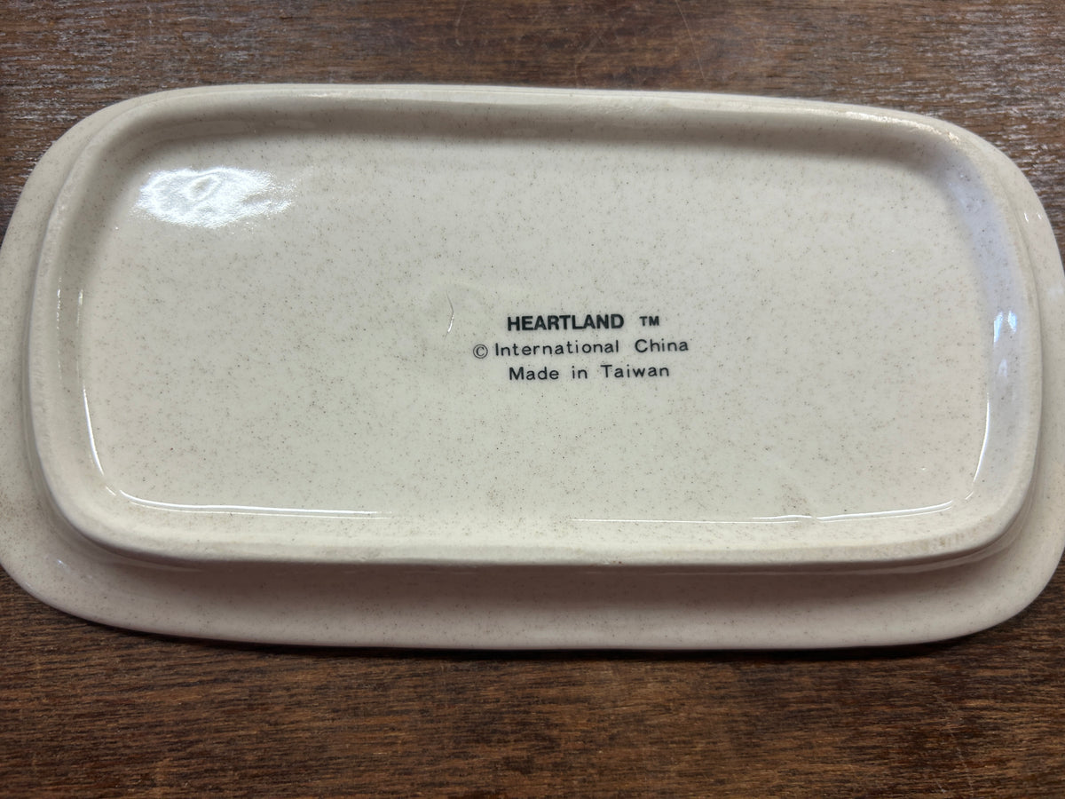 Multicolor International Heartland Butter Dish Japan, 8"
