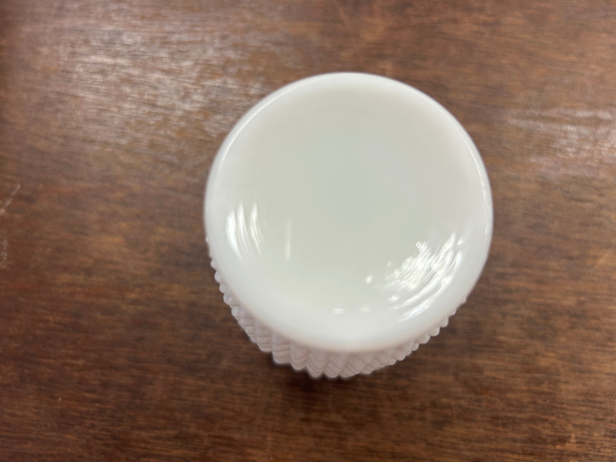White Fenton Hobnail Milk Glass Cup, 3 1/2"