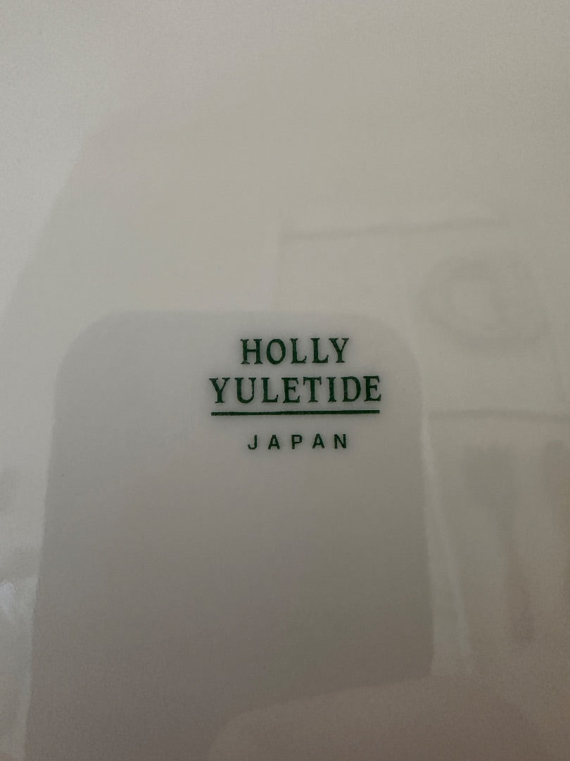 Porcelain Ware Holly Yuletide Dinner Plate, 10.5"