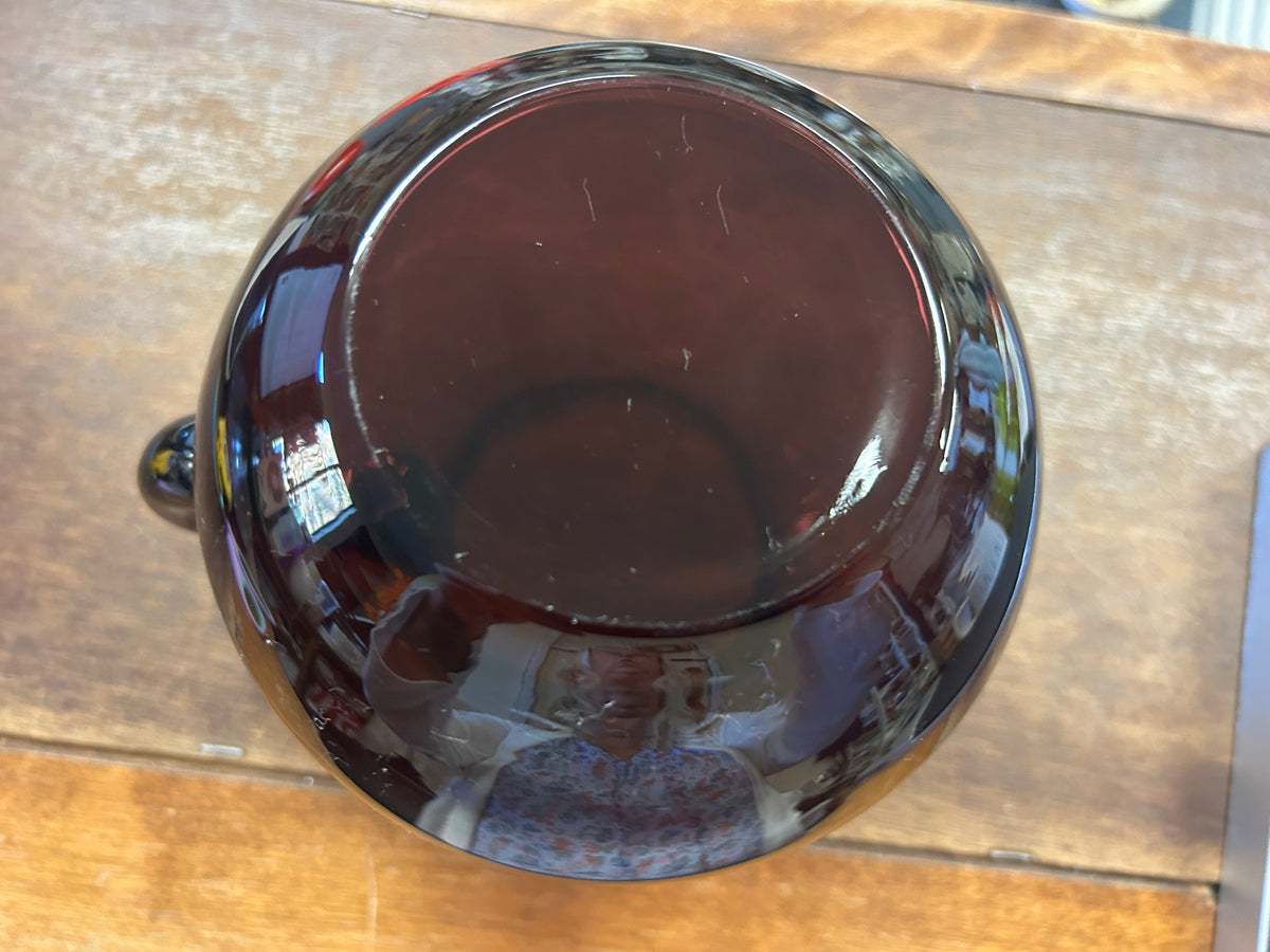 Purple Glass Pitcher, 7"
