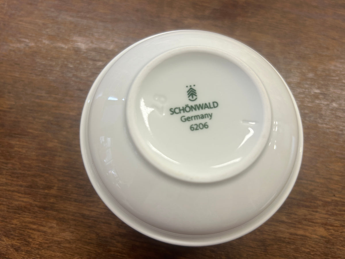 Schonwald White Bowl Germany, 3 3/4"