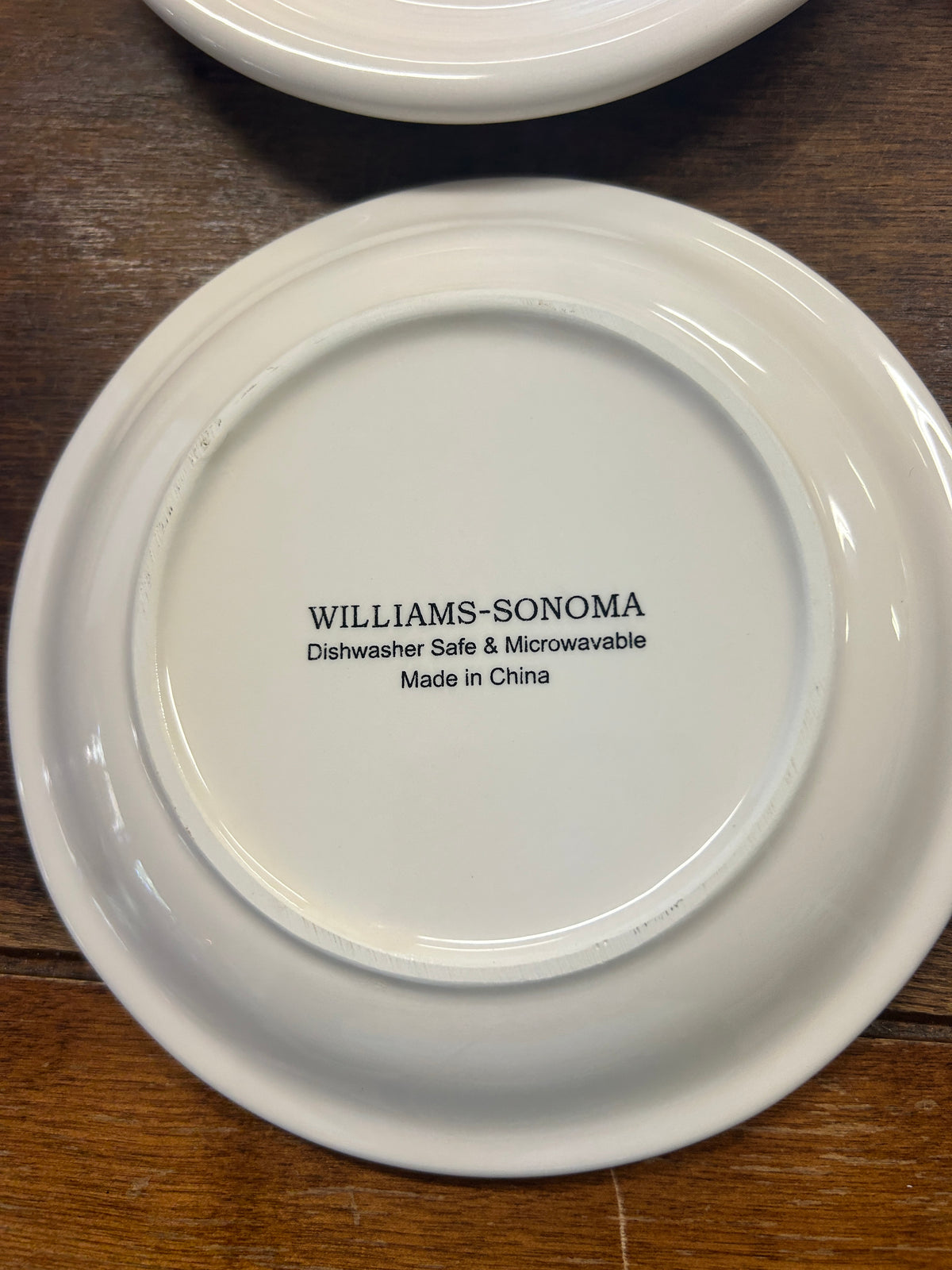 White Williams Sonoma Snowman Plates Set of 6, 6"