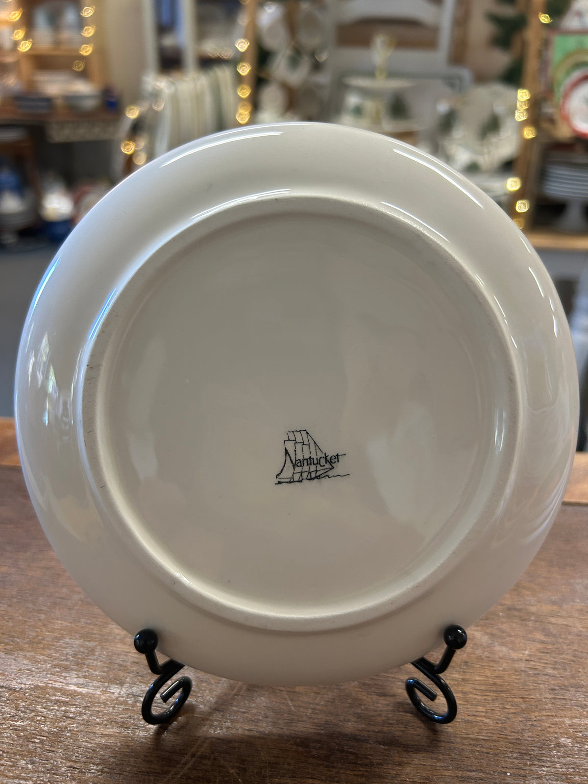 Orange & Black Nantucket Halloween Eek Plate, 5 3/4"