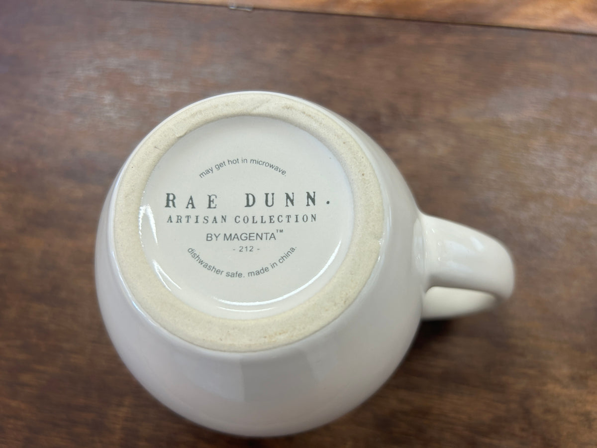 Red Green White Rae Dunn Home For The Holidays Mug, 4 1/2"