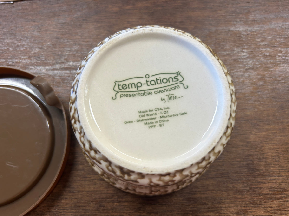 Brown Temptations Old World Bowl / Lid 6 oz., 6 ounces