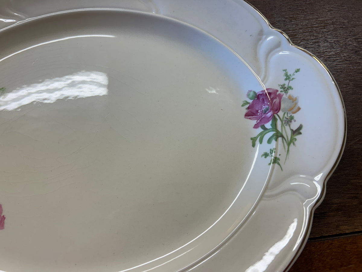Multicolor Taylor, Smith & Taylor Vintage Floral Platter, 15 1/2"