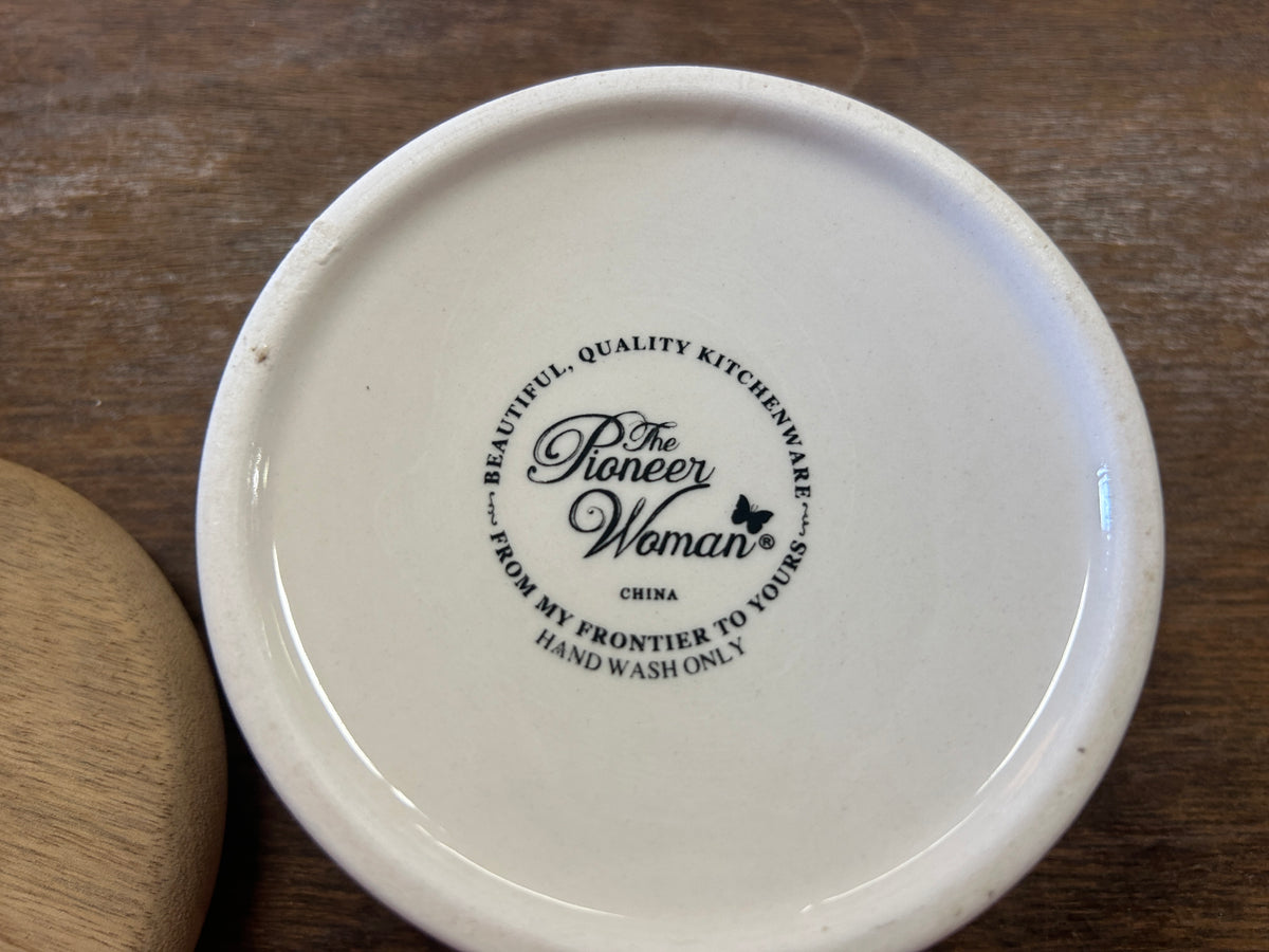 Multicolor Pioneer Woman Flowers Canister Wooden Lid, 2 1/2"